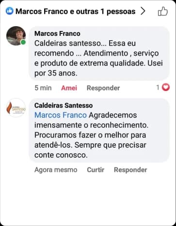 Depoimento sobre caldeiras Santesso